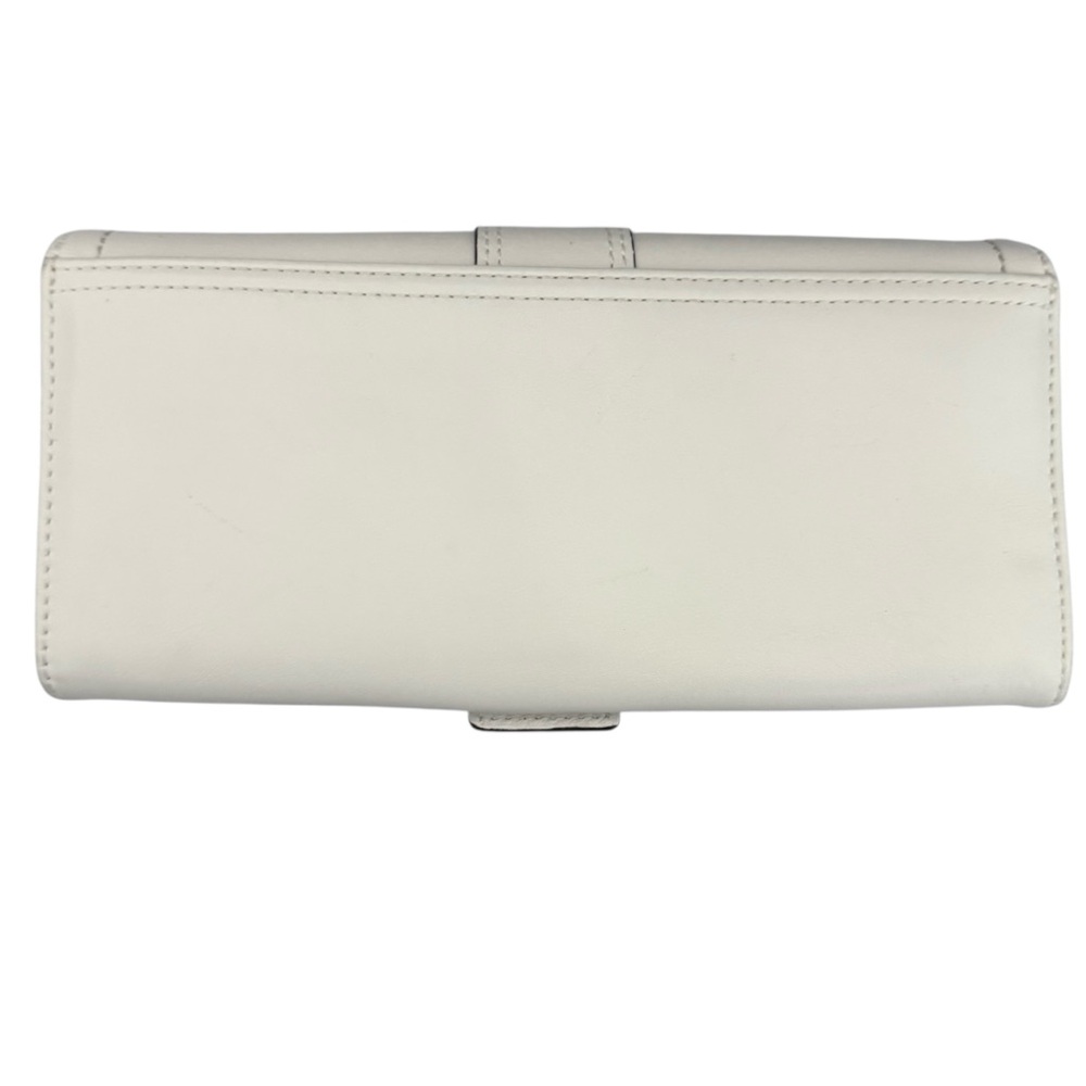 Coach Off-White Leather Buckle Clutch Wallet - Picture 3 of 10